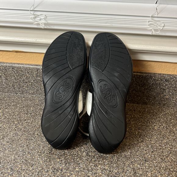 SAS Tripad Comfort White Womens 9.5M Leather Sandals Sling Back Open Toe Slip On - Picture 10 of 11